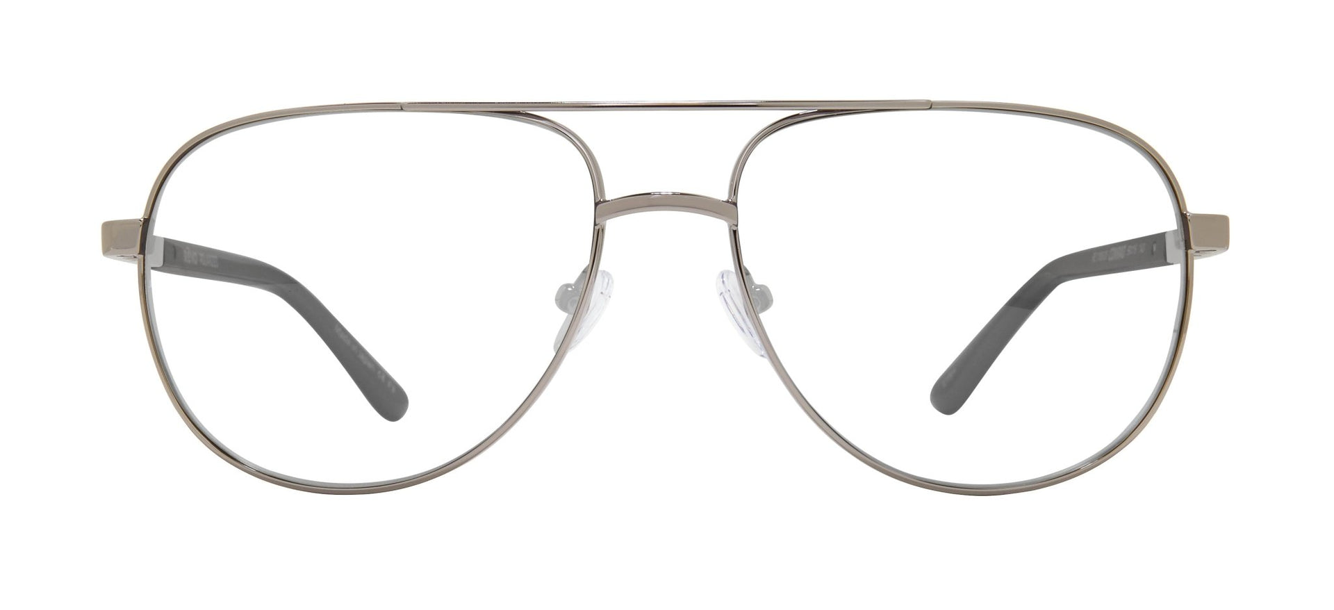 Aviator mens prescription sunglasses with brown metal frames